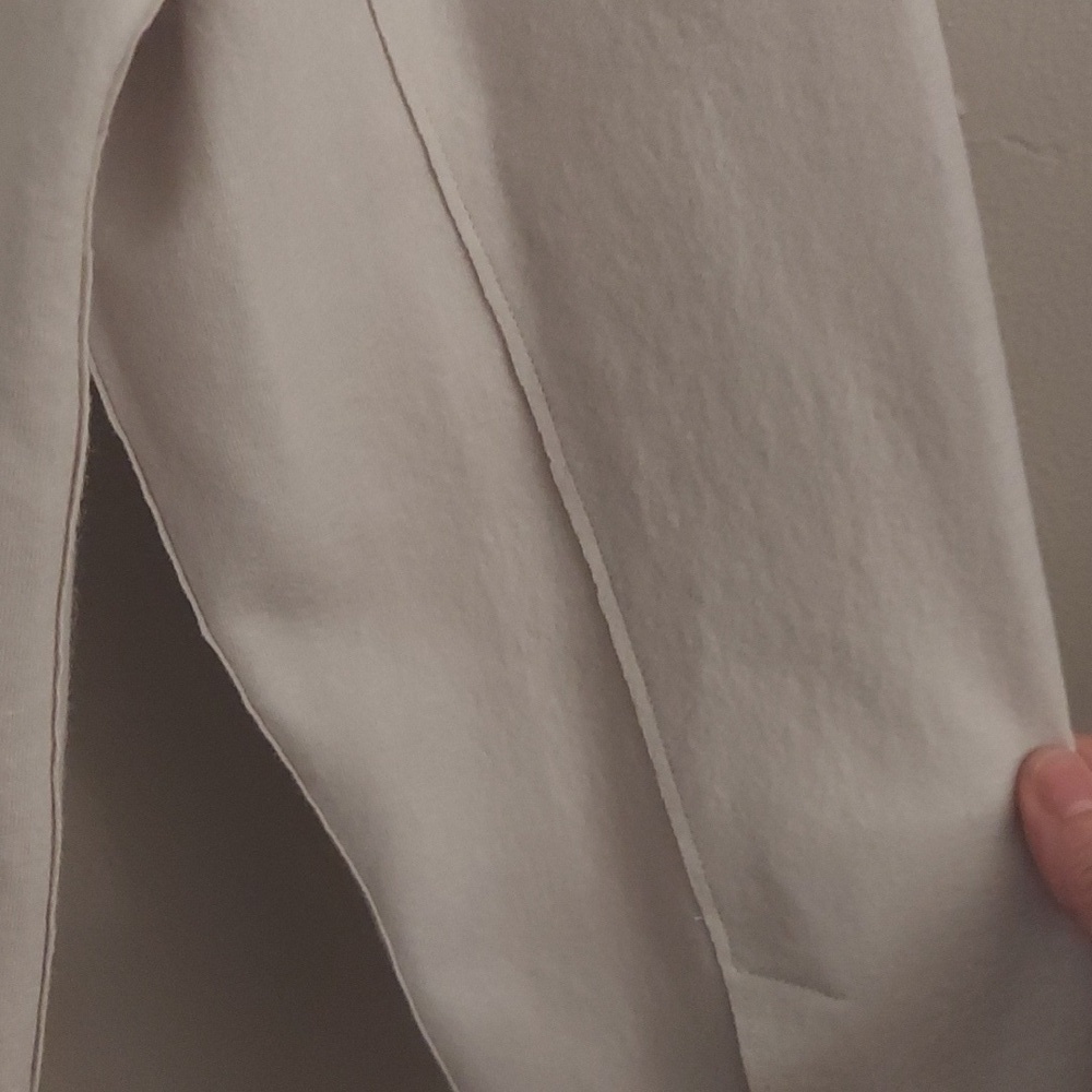 NEW EILEEN FISHER XL Wool Mandarin Collar Button Down Long Sleeve Jacket Chalk - Picture 11 of 16